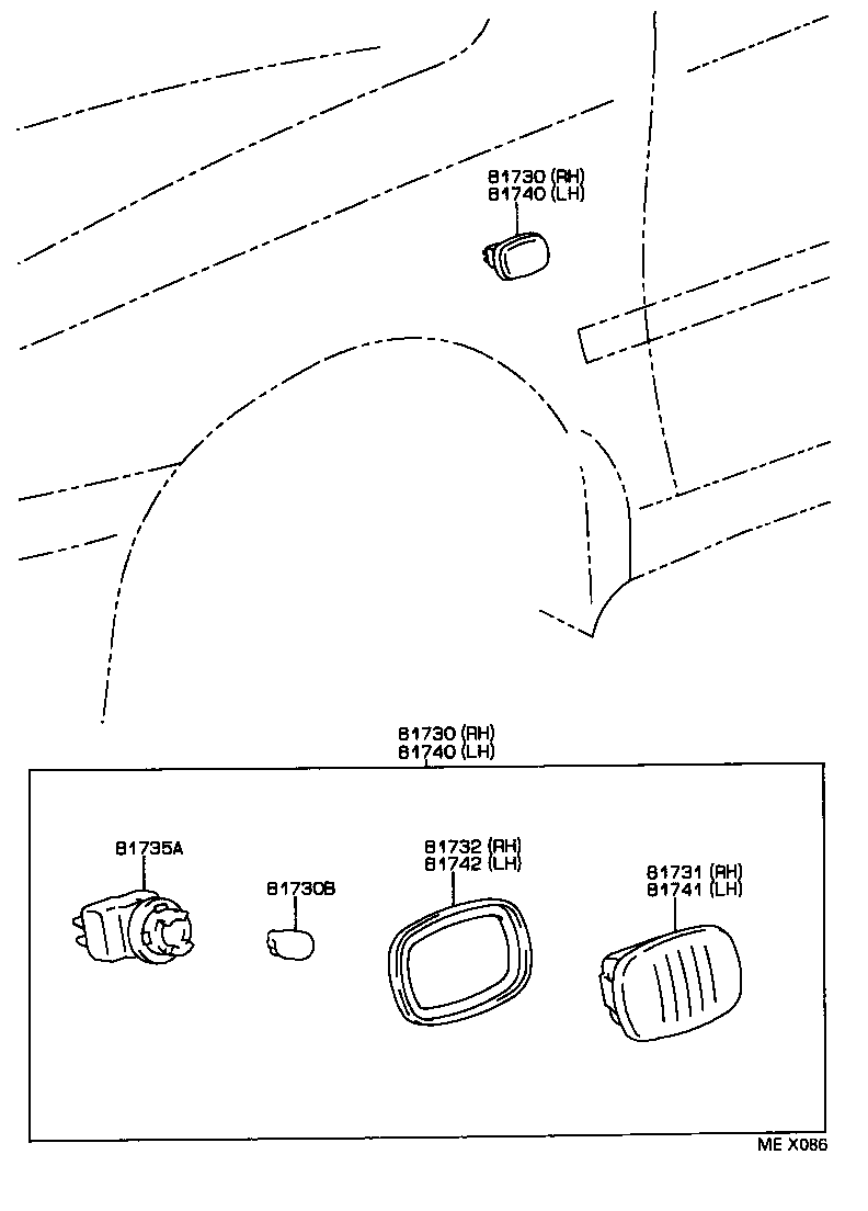 Exploded illustration MEX086