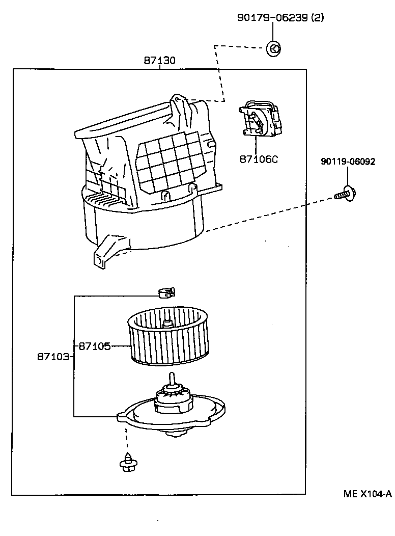 Exploded illustration MEX104A