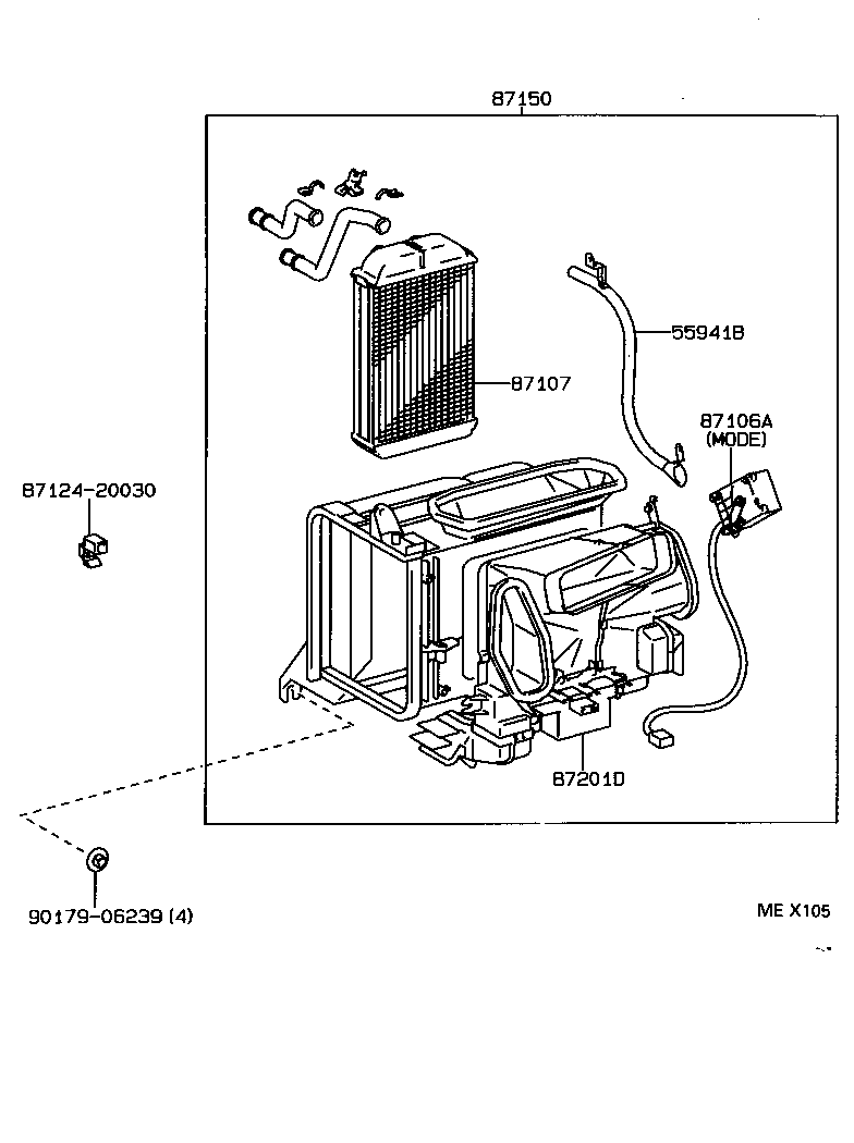 Exploded illustration MEX105