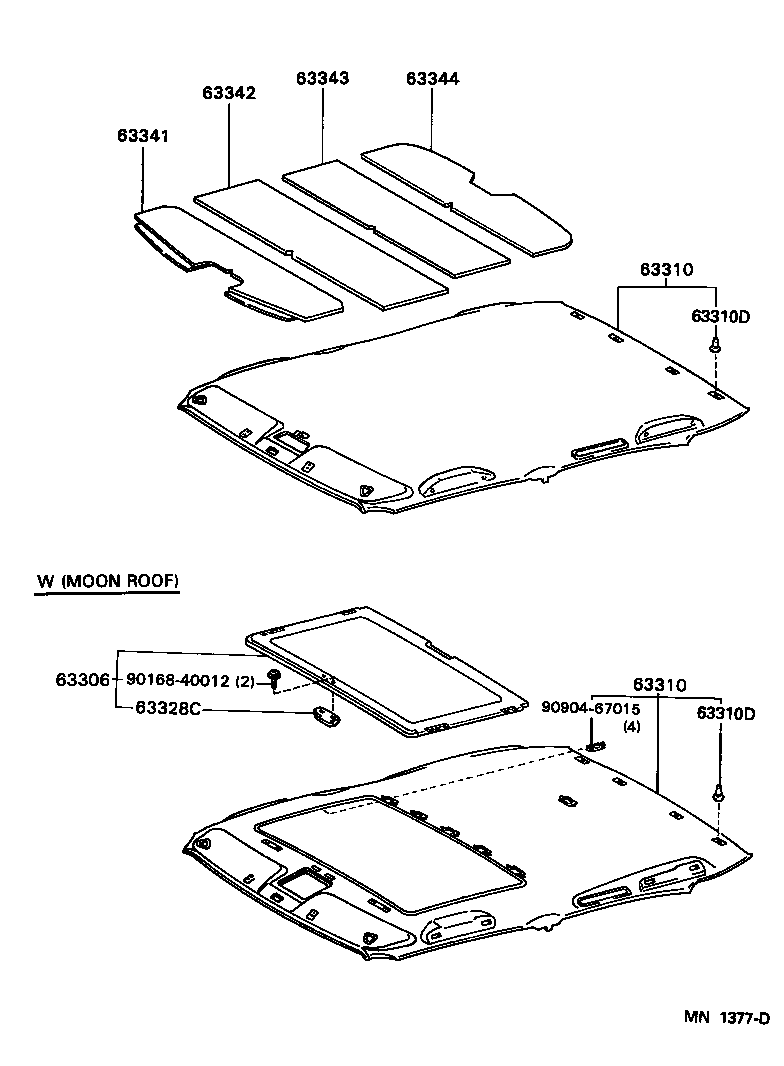 Exploded illustration MN1377D