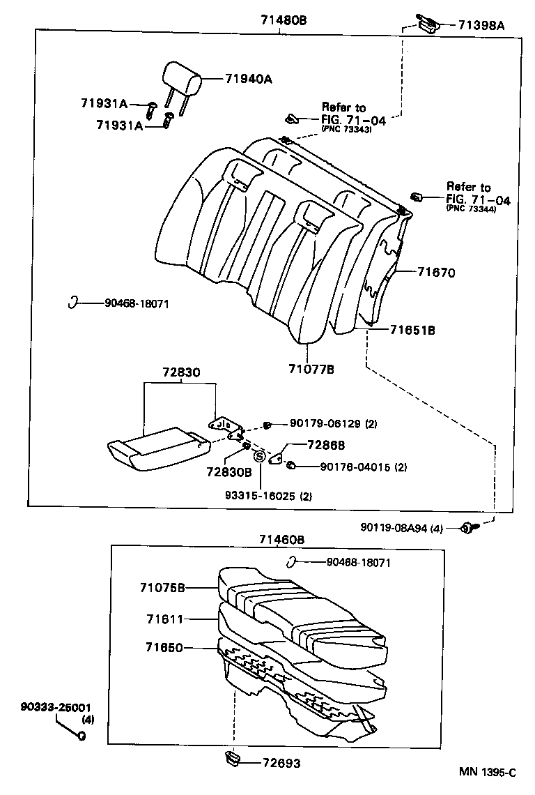 Exploded illustration MN1395C