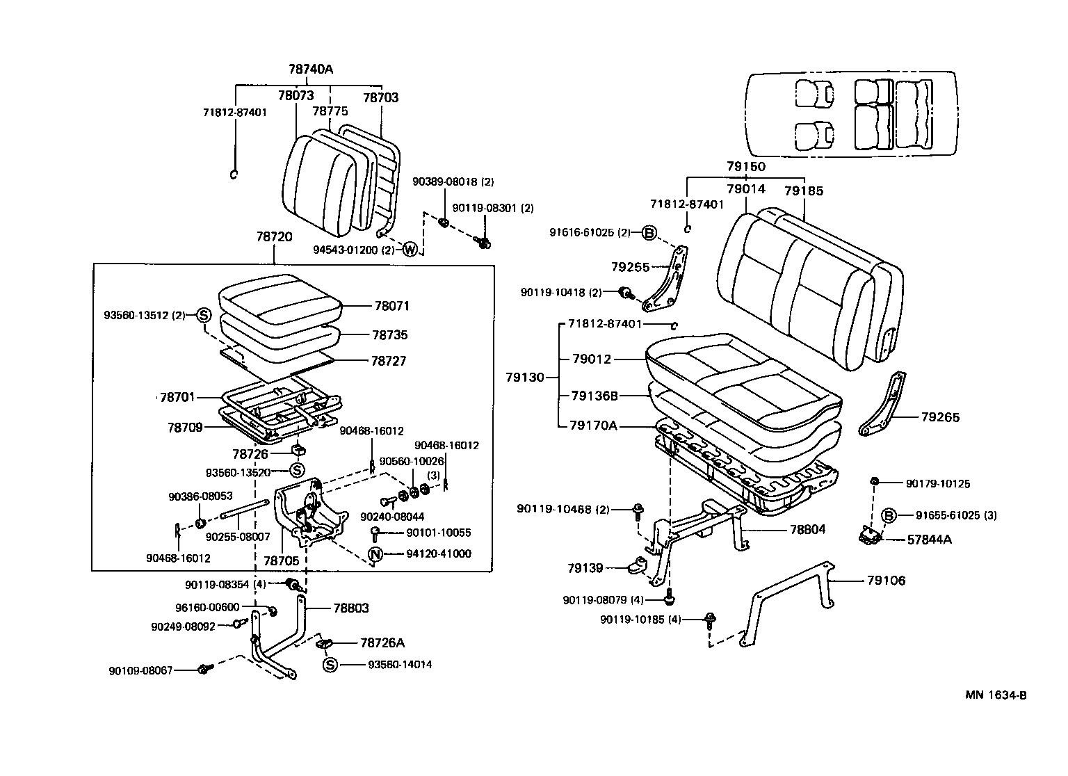 Exploded illustration MN1634B