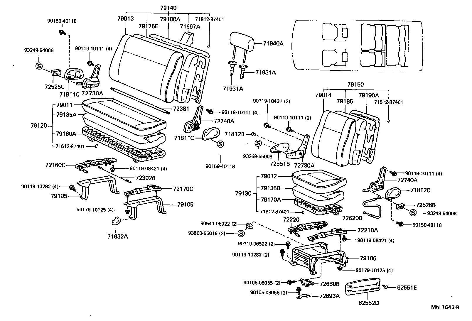 Exploded illustration MN1643B