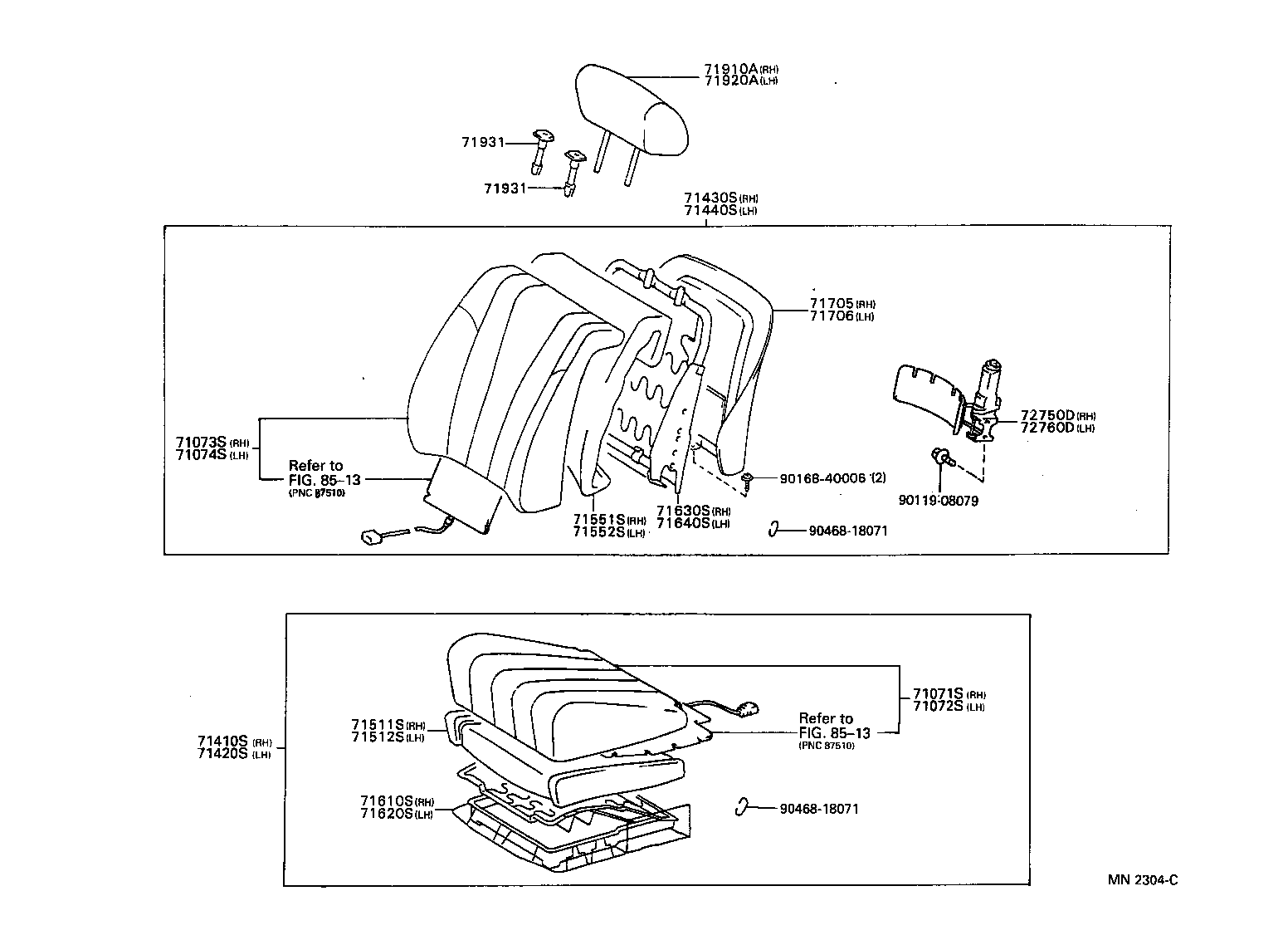 Exploded illustration MN2304C