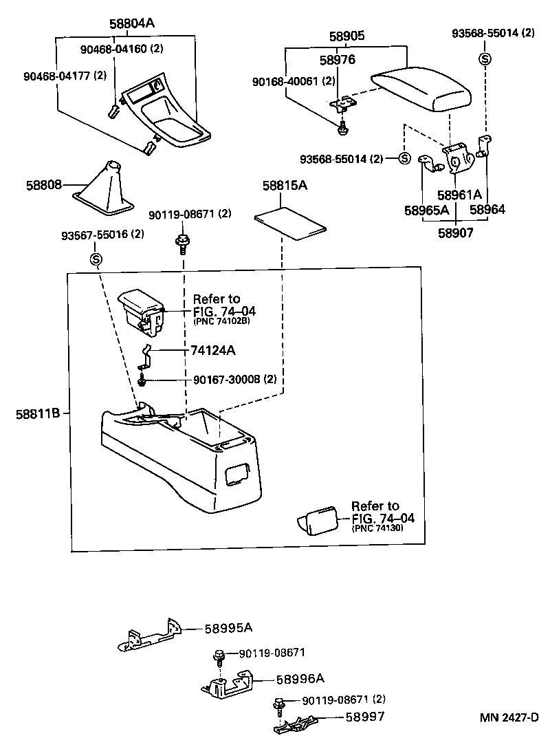 Exploded illustration MN2427D