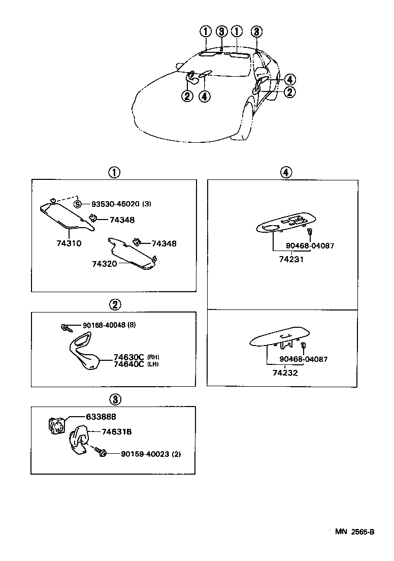 Exploded illustration MN2565B