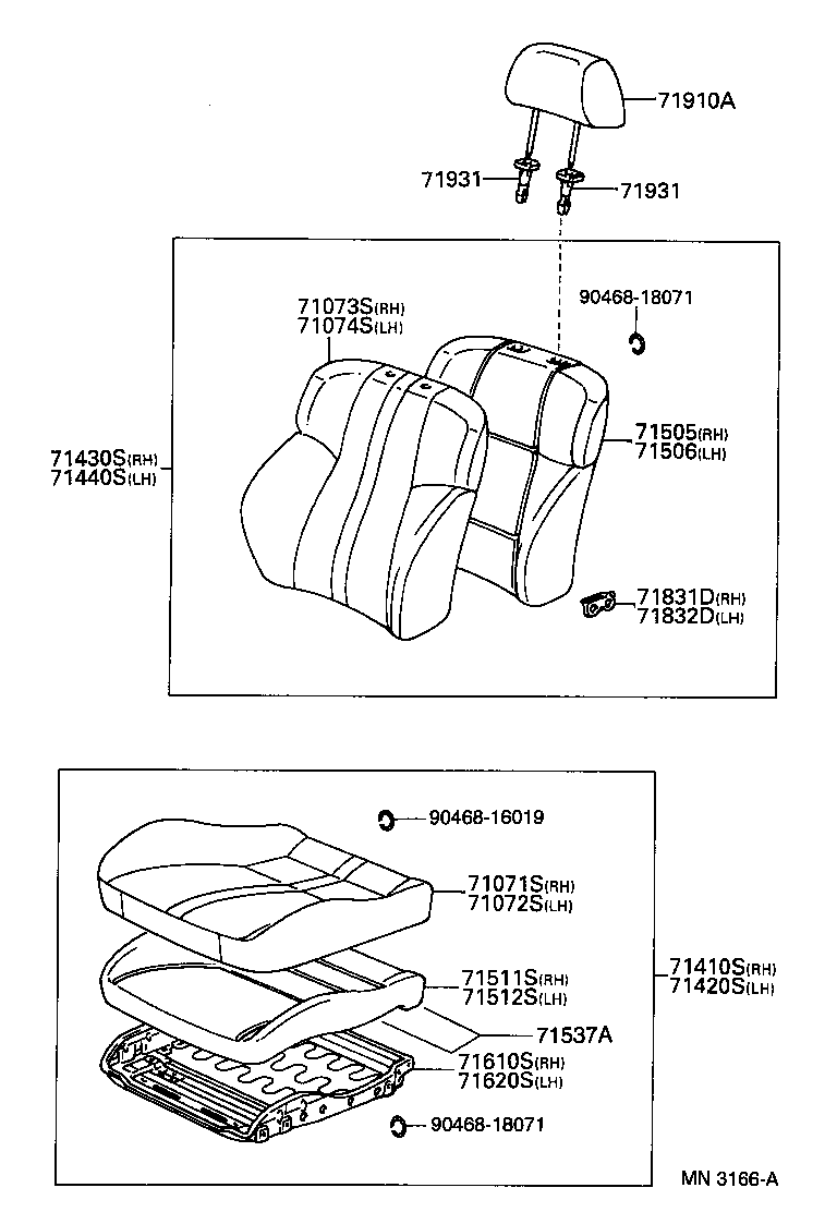 Exploded illustration MN3166A