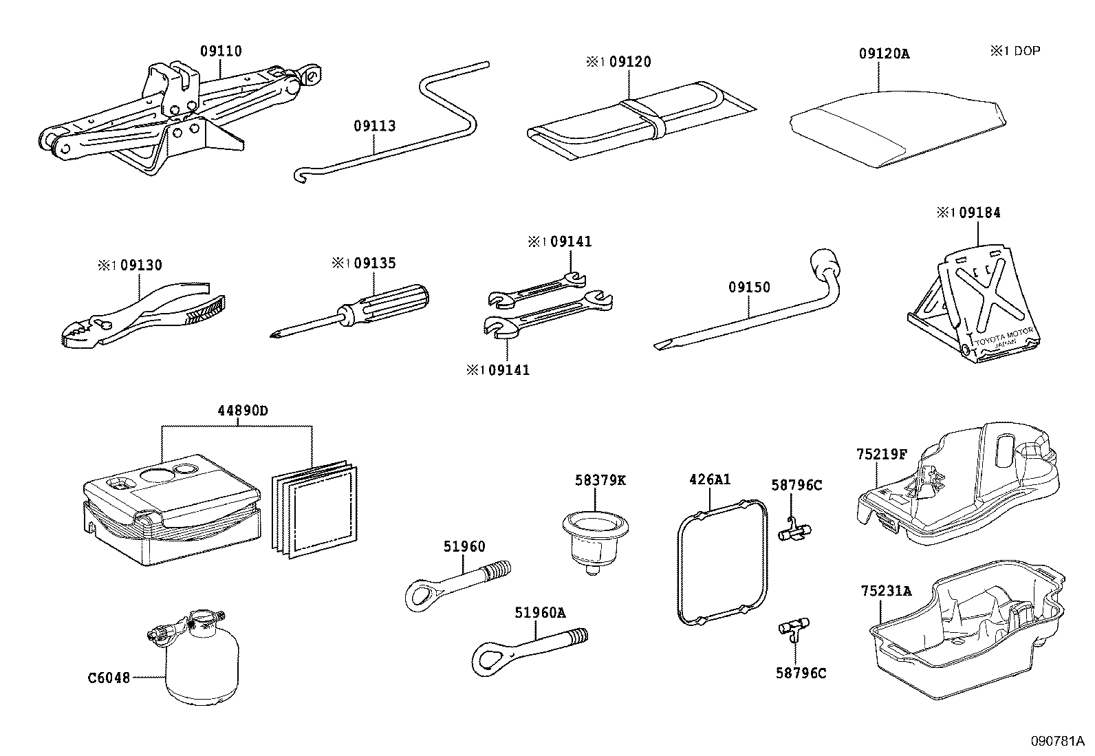 Exploded illustration 090781A