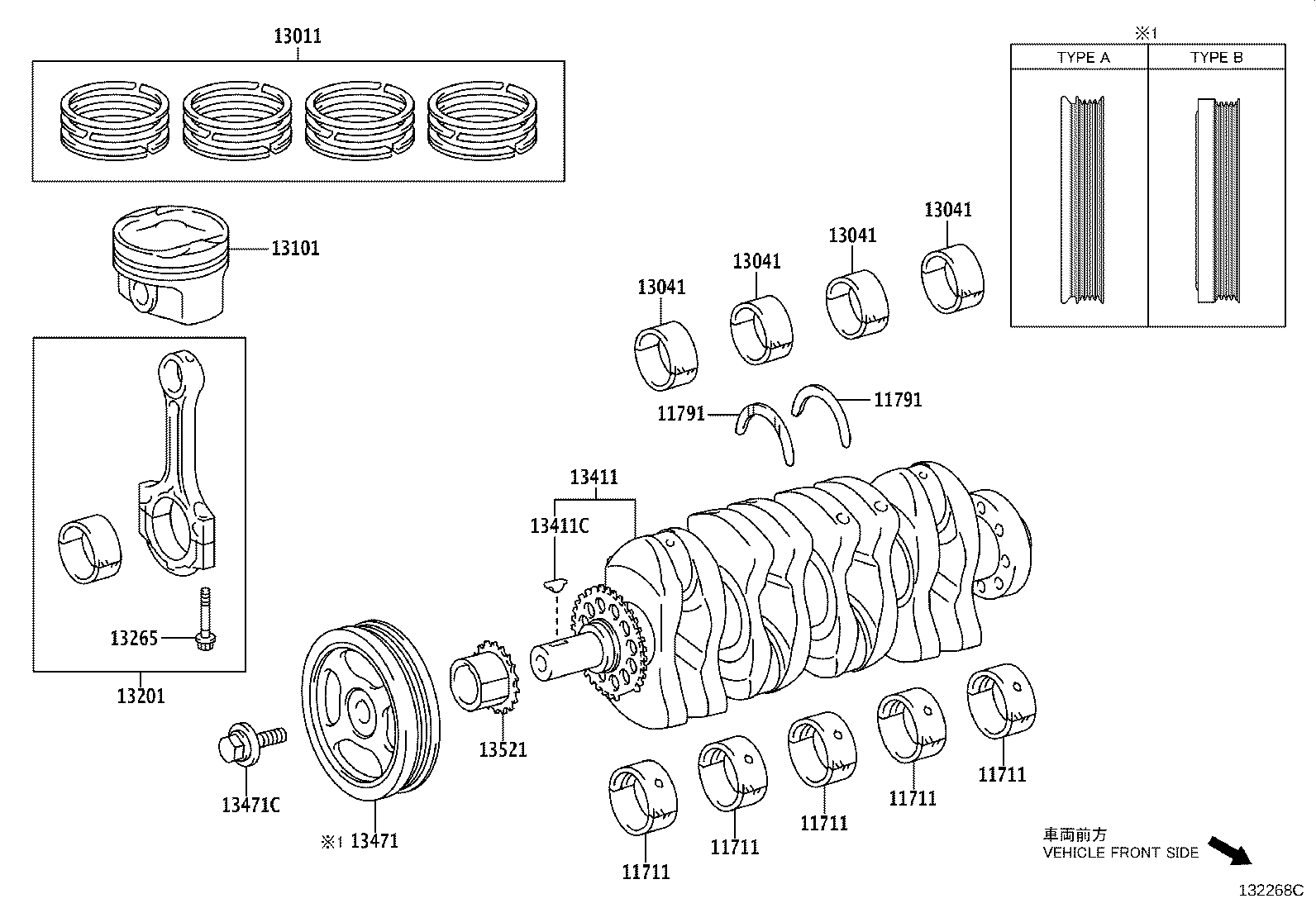 Exploded illustration 132268C