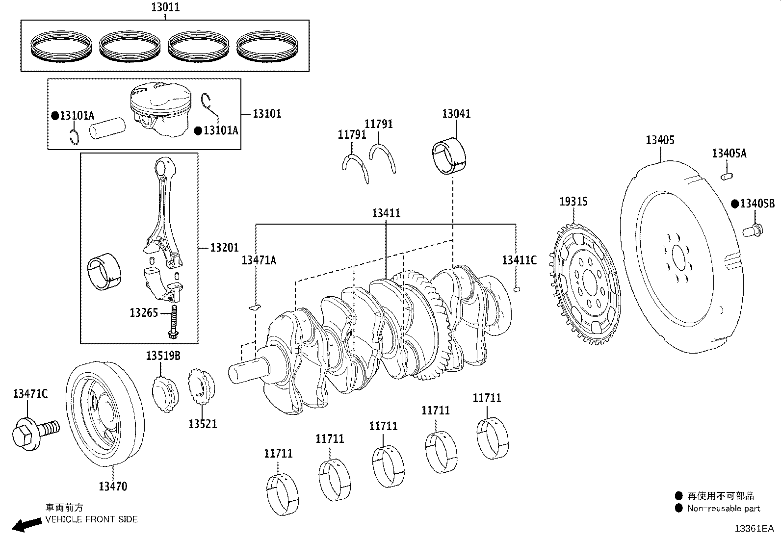 Exploded illustration 13361EA