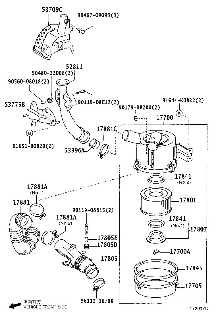 Exploded illustration 172907C
