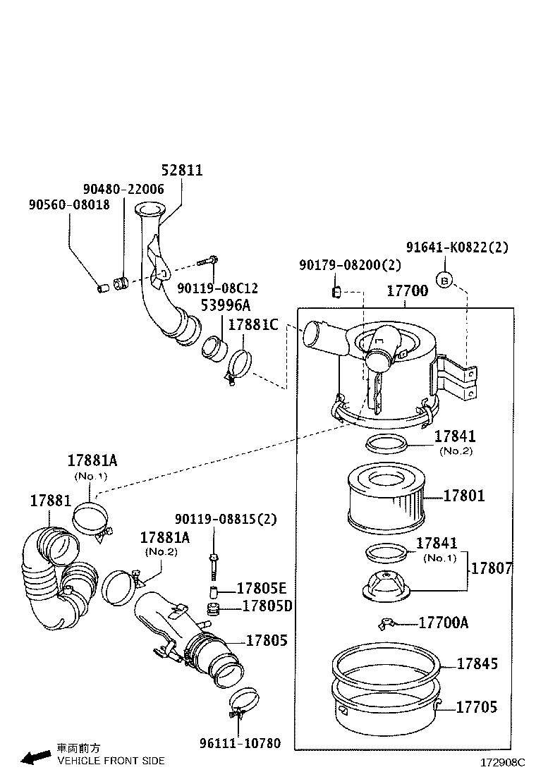 Exploded illustration 172908C