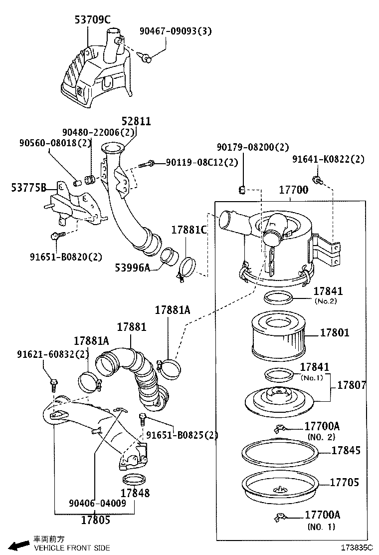 Exploded illustration 173835C