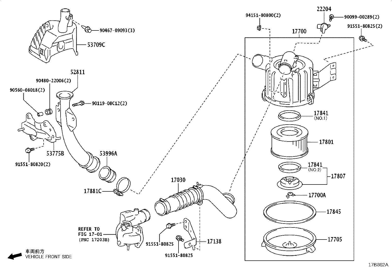Exploded illustration 17B862A