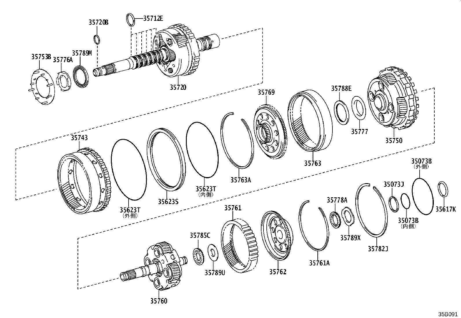 Exploded illustration 35B091
