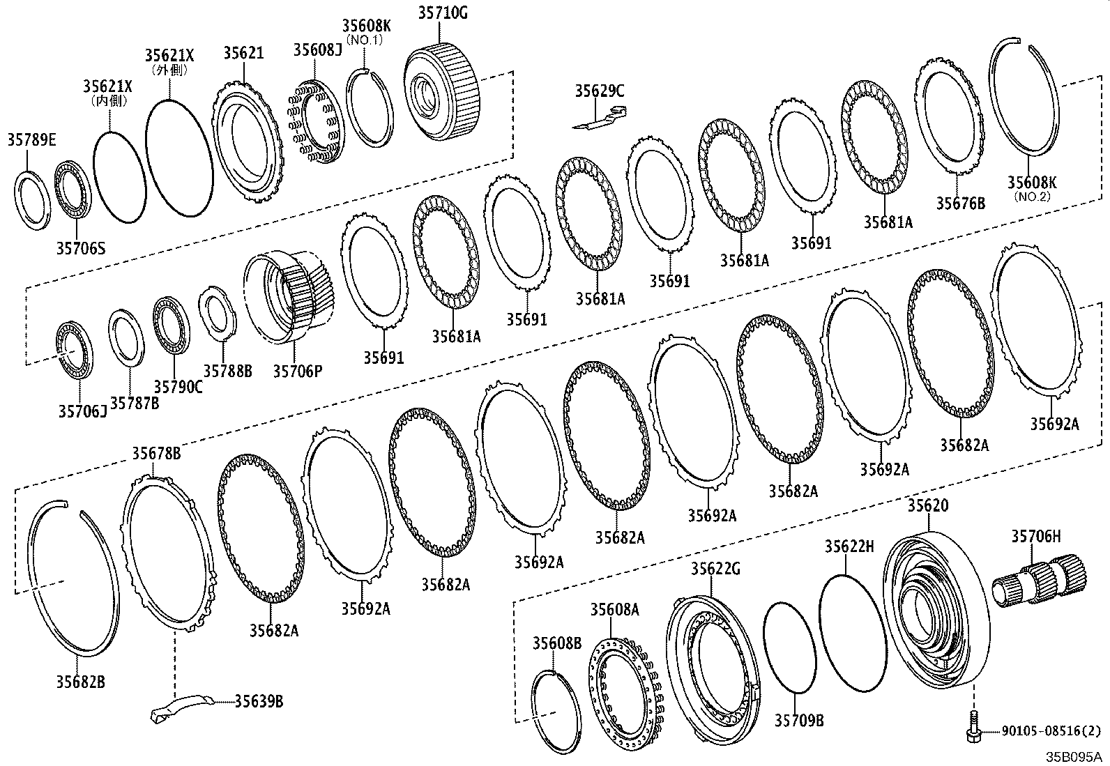 Exploded illustration 35B095A
