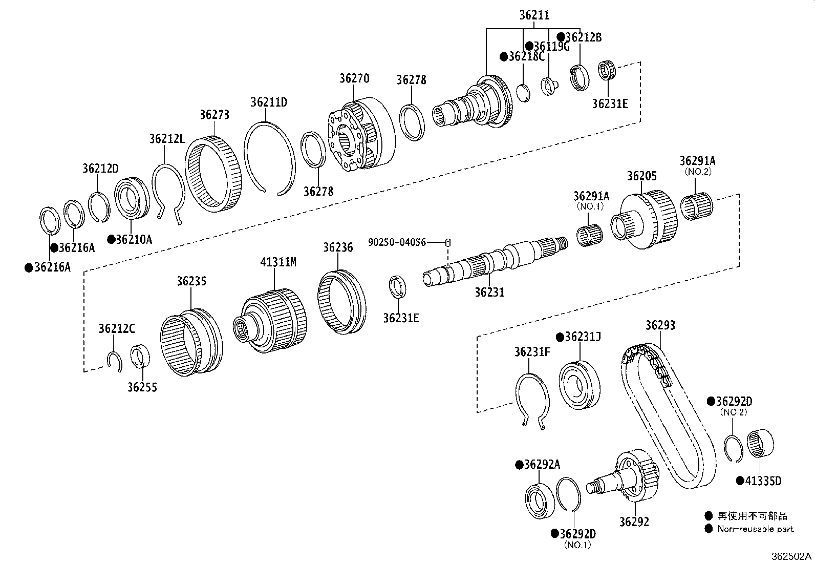 Exploded illustration 362502A