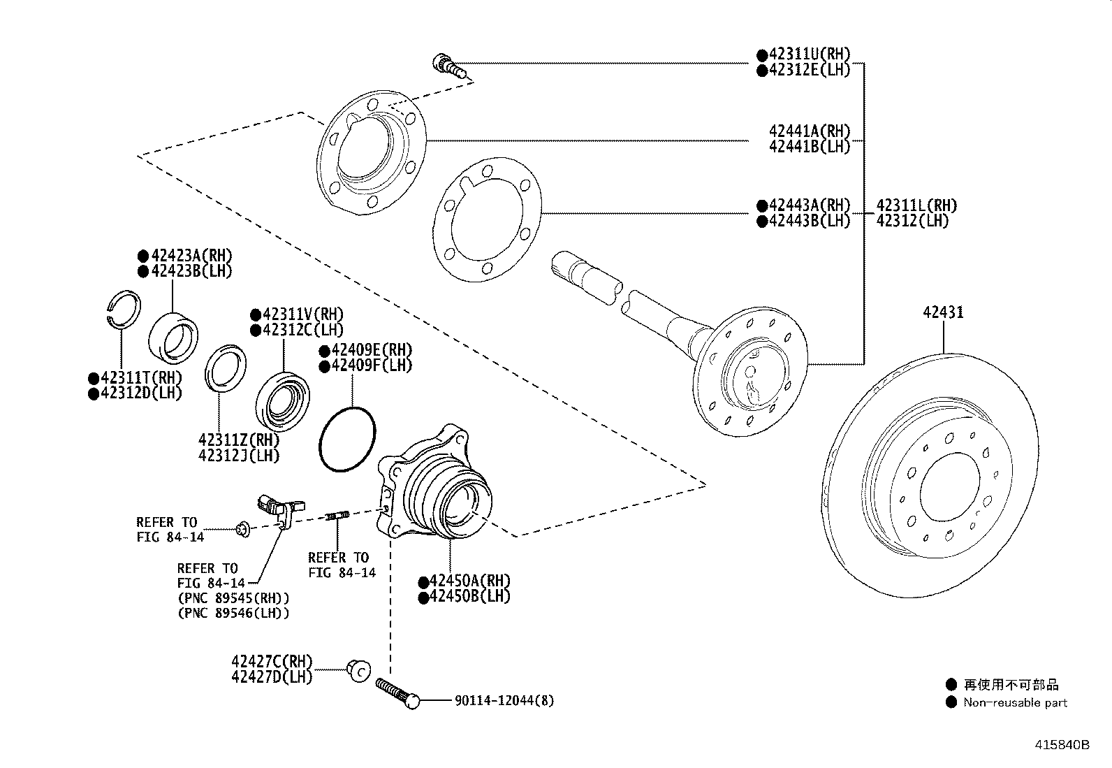 Exploded illustration 415840B