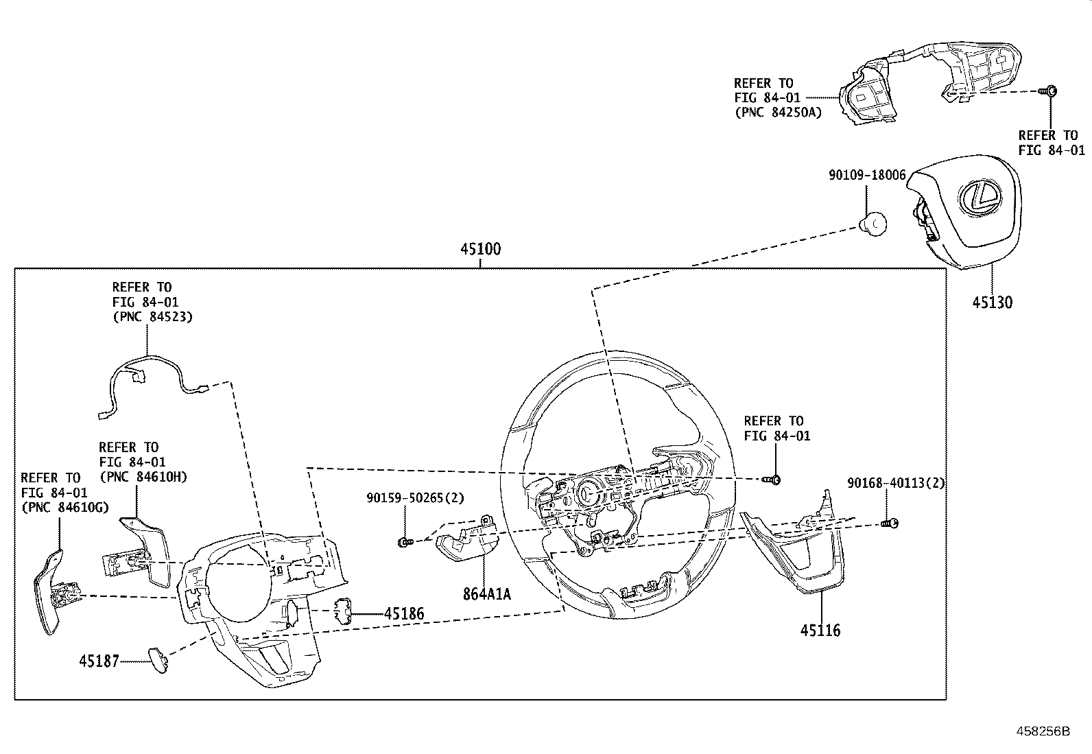 Exploded illustration 458256B