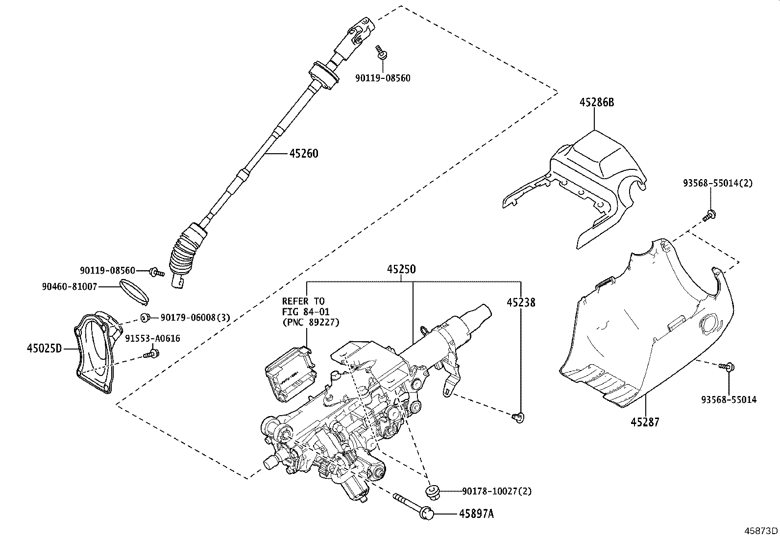 Exploded illustration 45873D