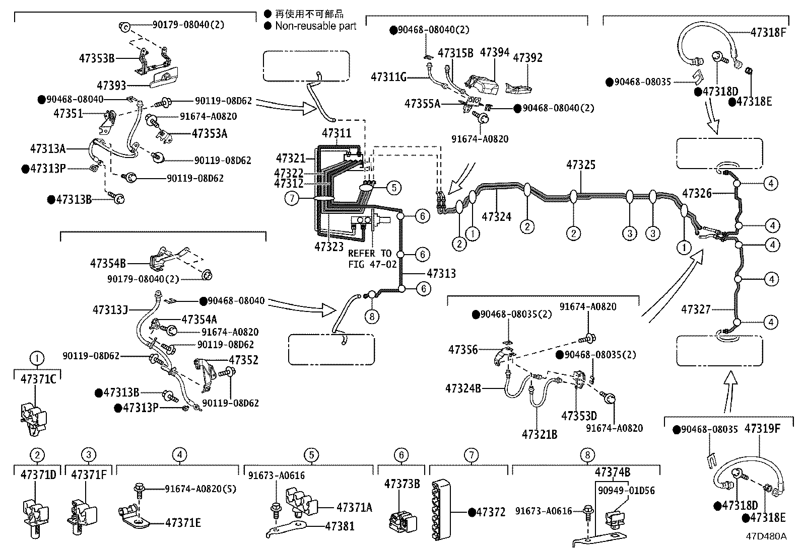 Exploded illustration 47D480A