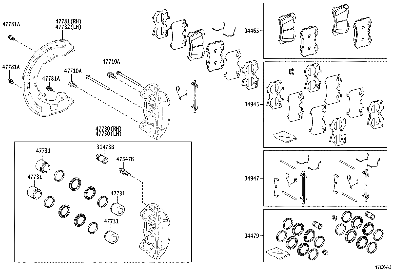 Exploded illustration 47E6AJ