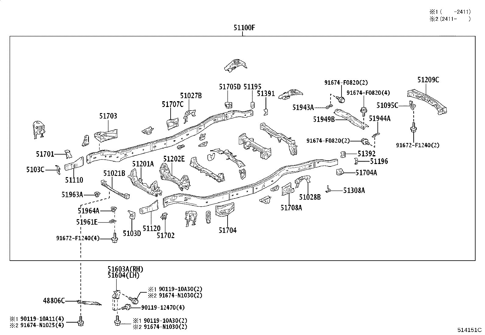 Exploded illustration 514151C