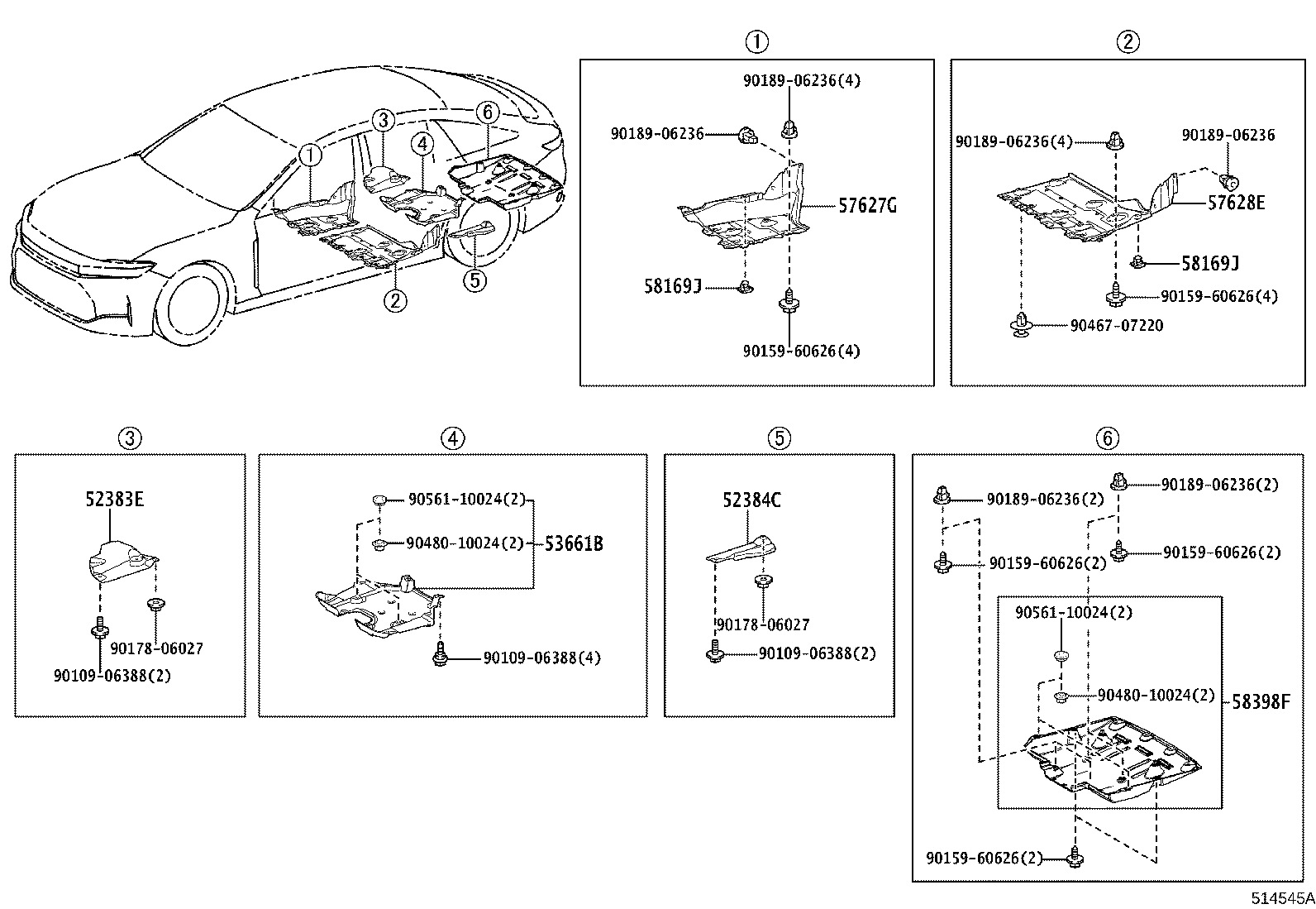 Exploded illustration 514545A