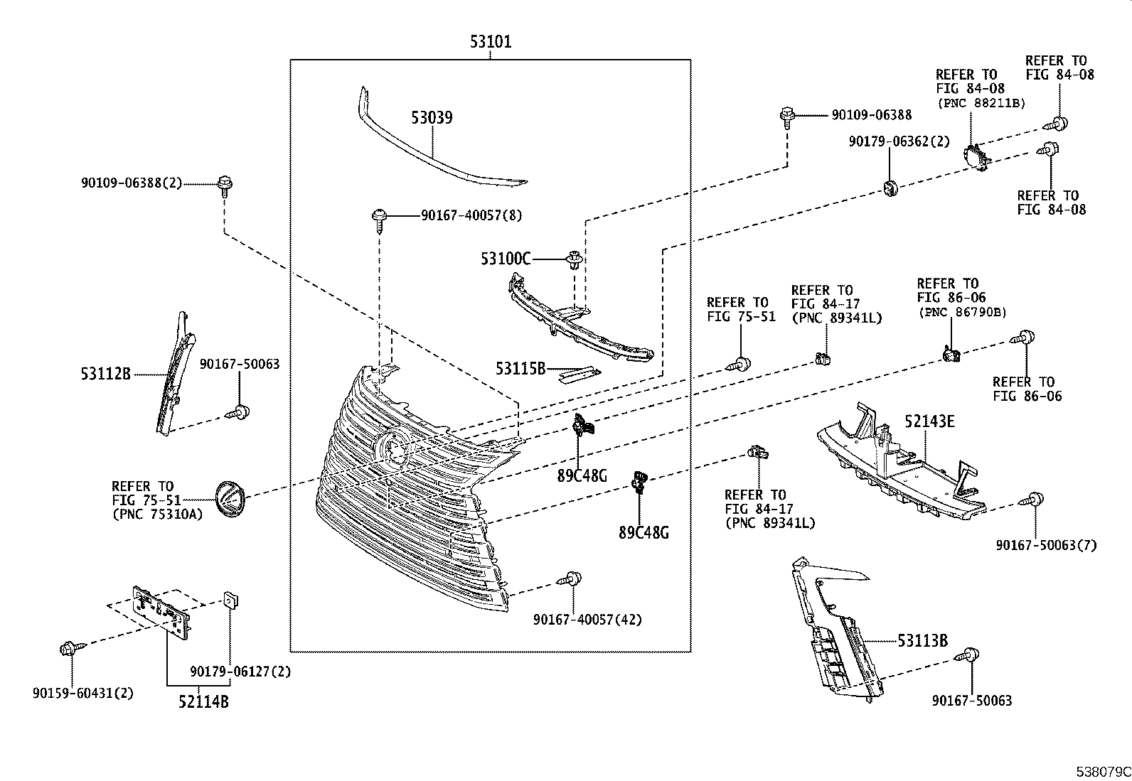 Exploded illustration 538079C