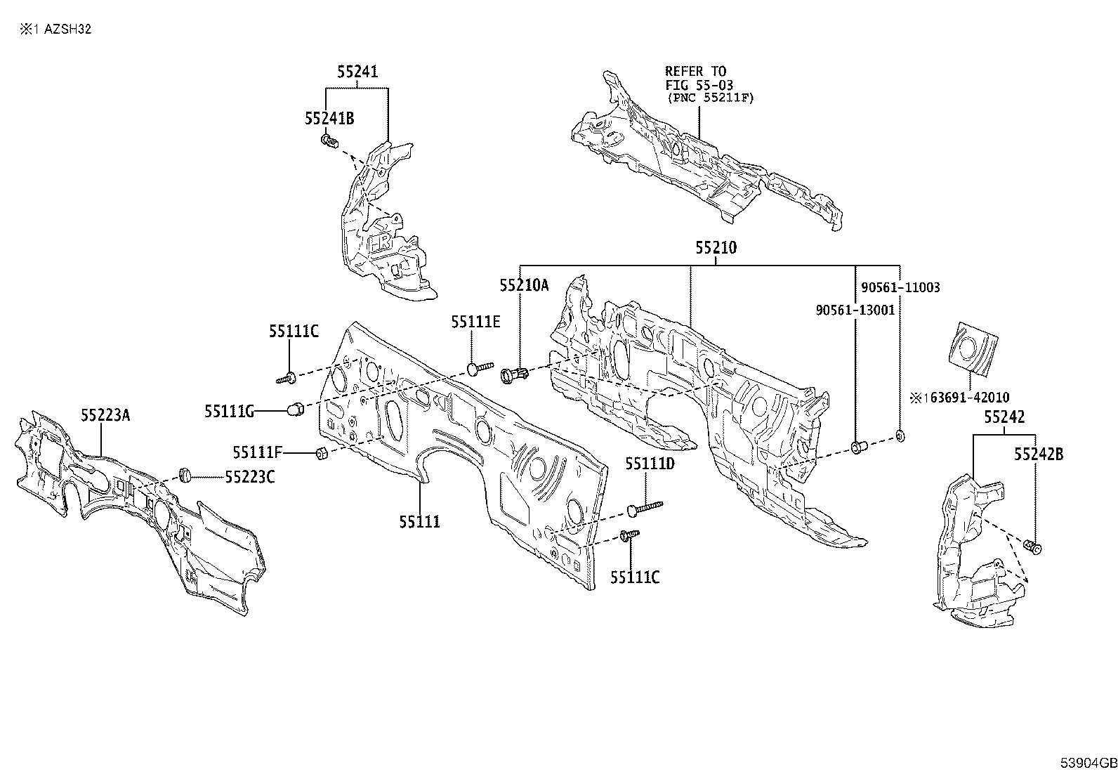 Exploded illustration 53904GB