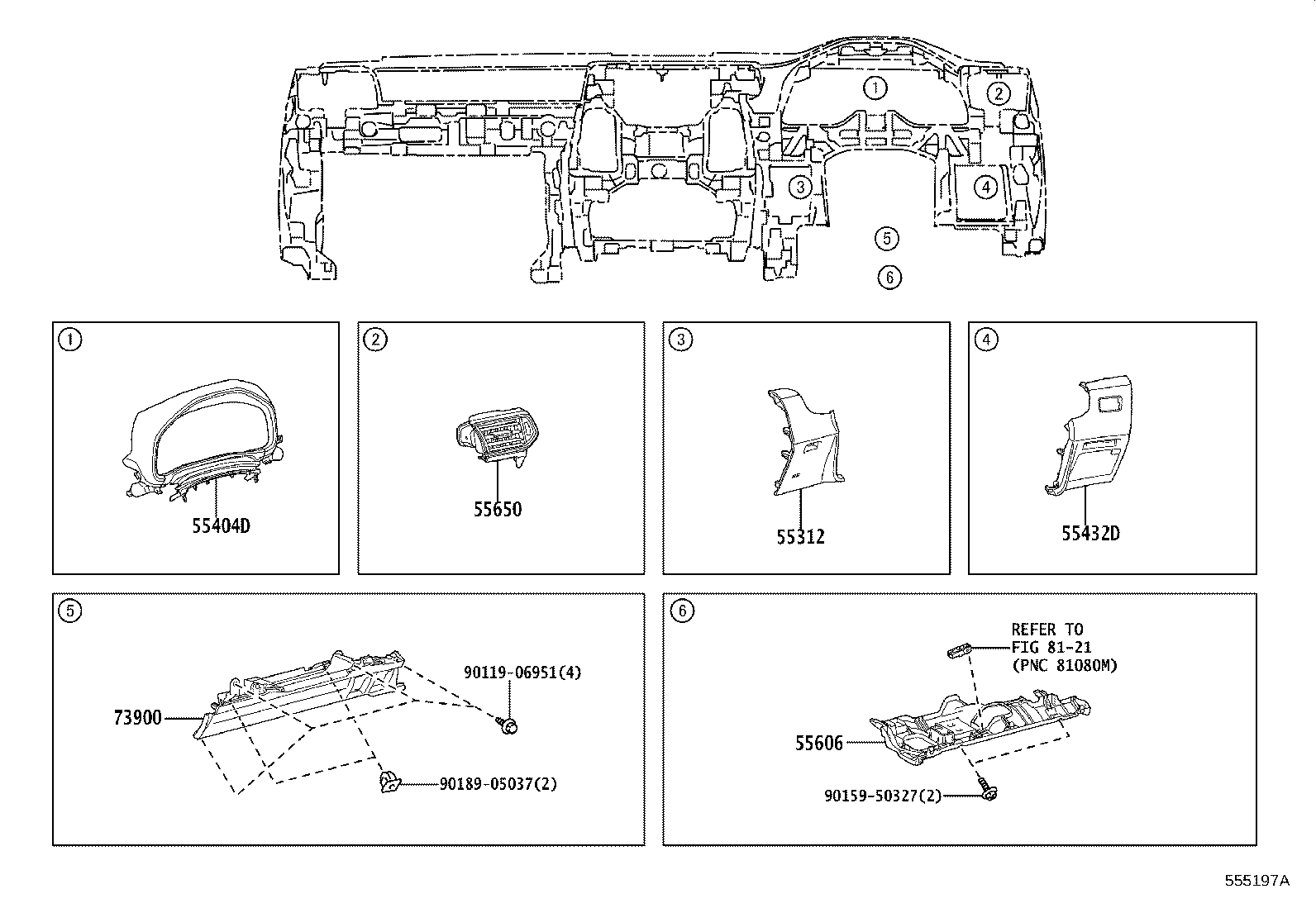 Exploded illustration 555197A