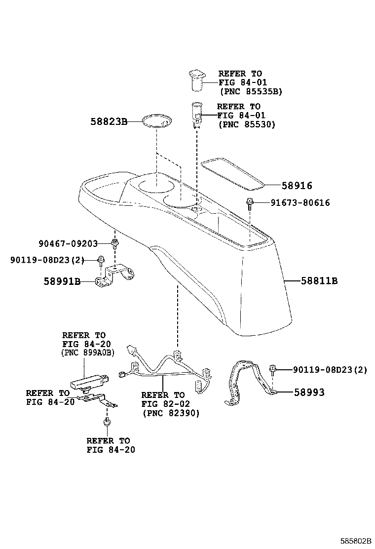 Exploded illustration 585802B