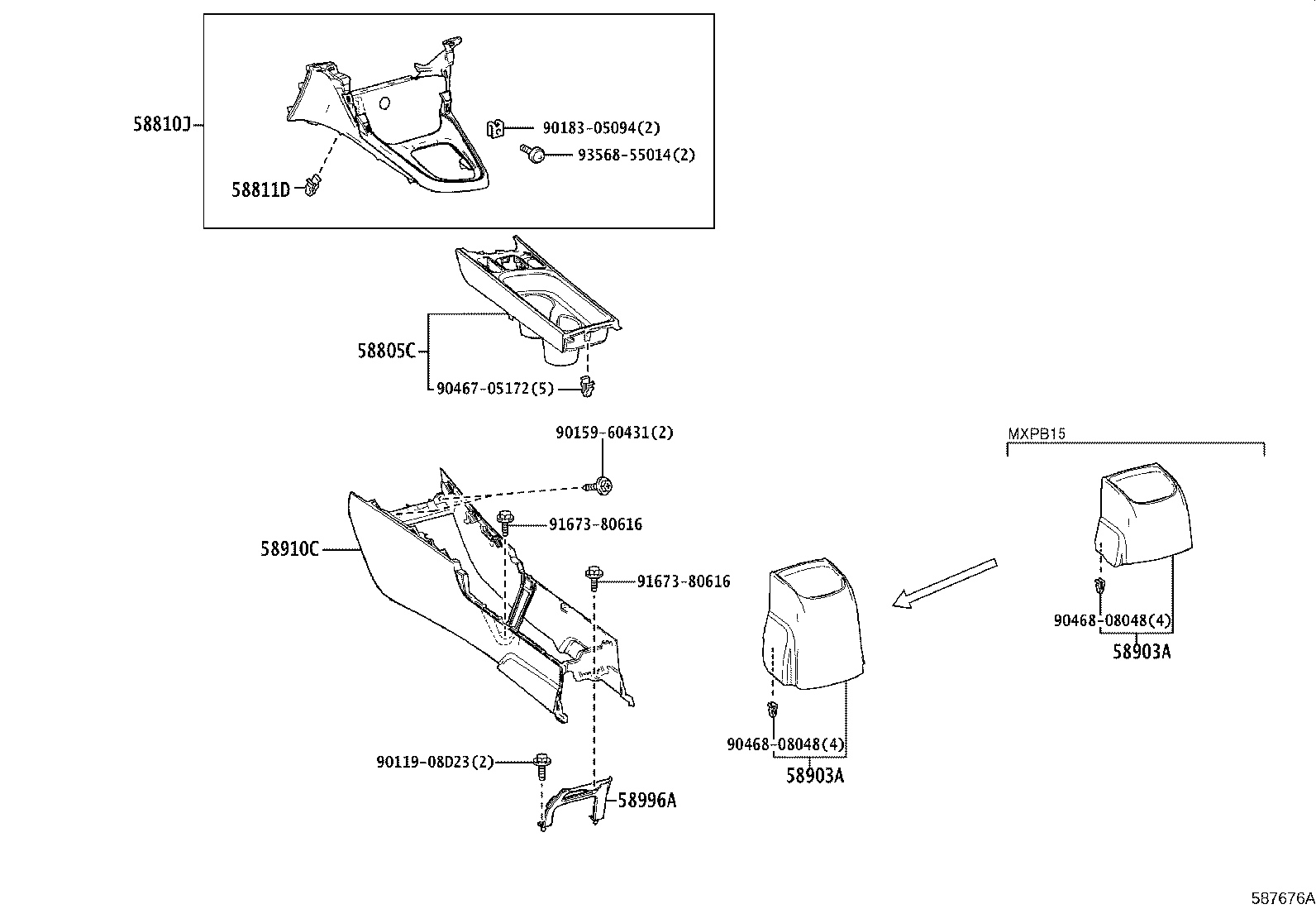 Exploded illustration 587676A