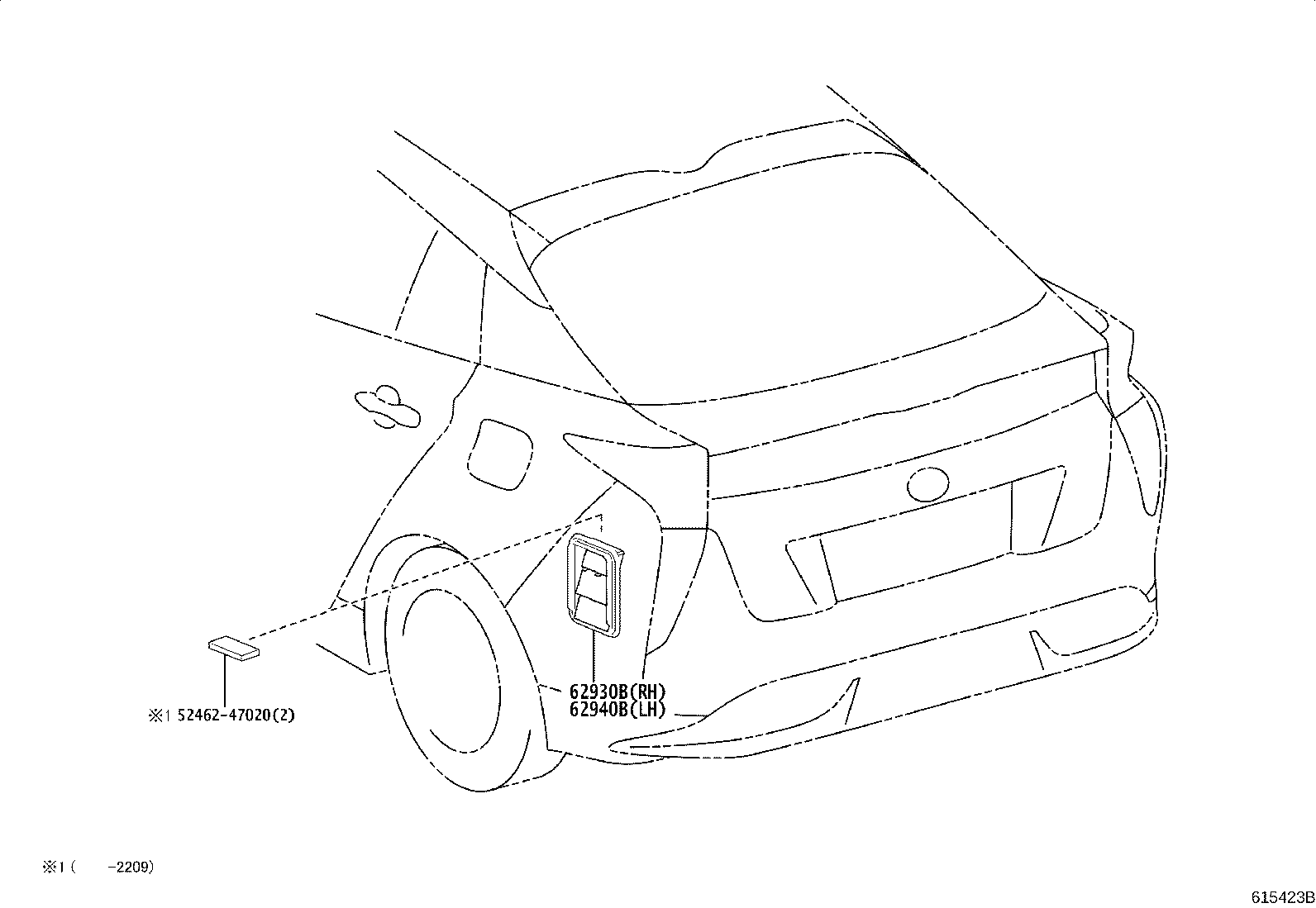Exploded illustration 615423B