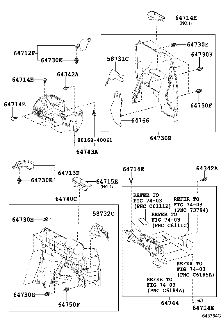 Exploded illustration 643764C