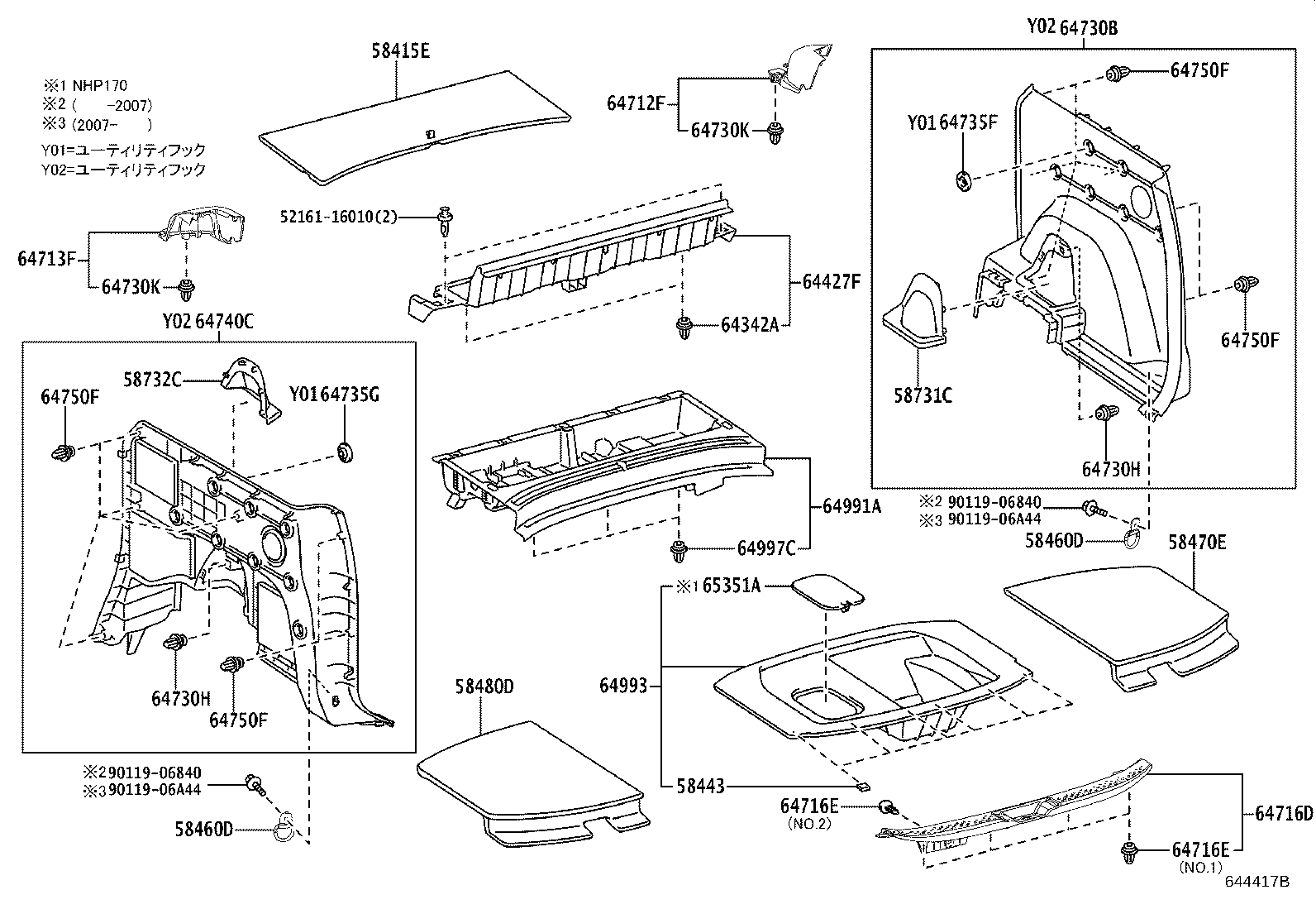 Exploded illustration 644417B