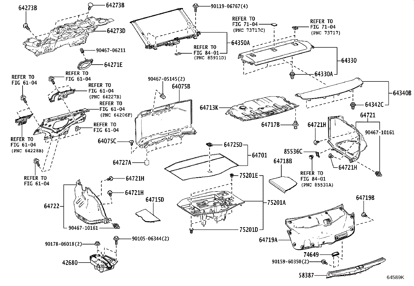 Exploded illustration 64589K