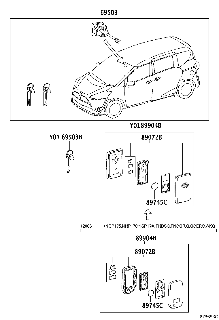 Exploded illustration 678688C