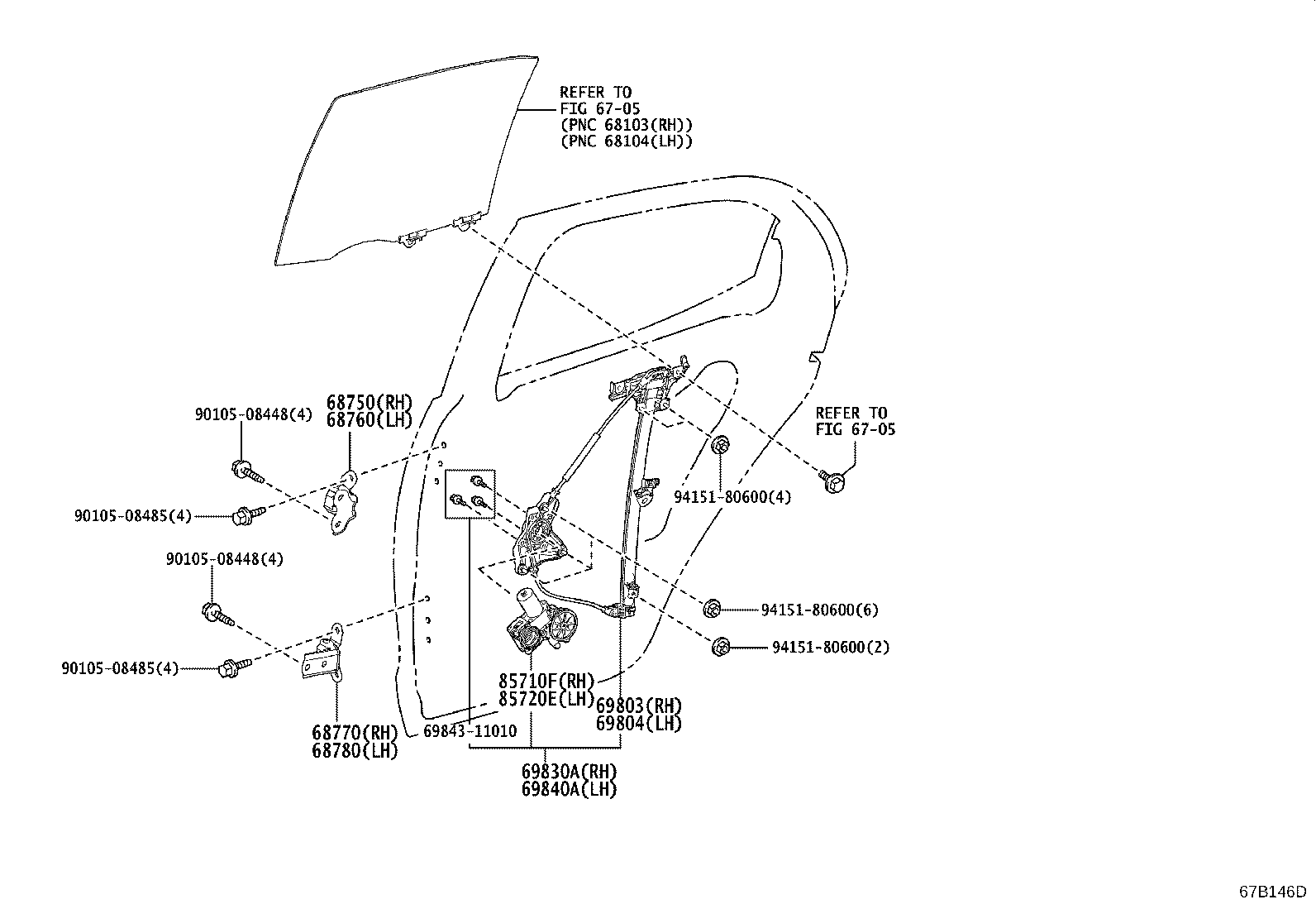 Exploded illustration 67B146D