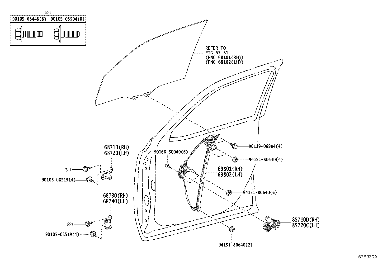 Exploded illustration 67B930A