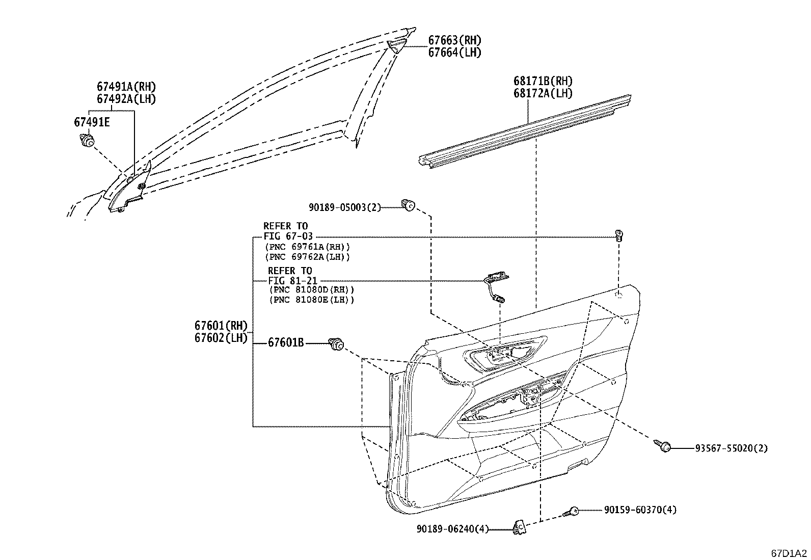 Exploded illustration 67D1A2