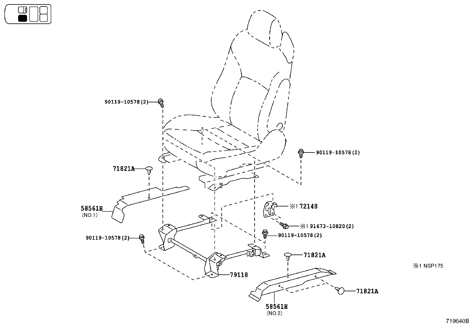 Exploded illustration 719640B