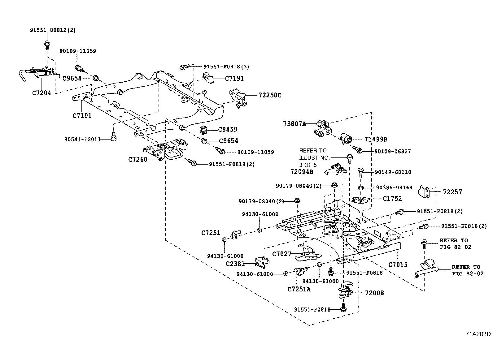 Exploded illustration 71A203D