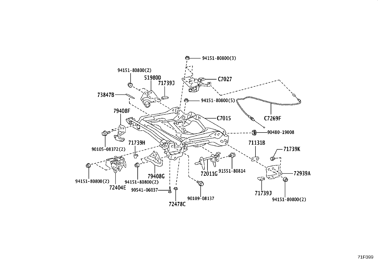 Exploded illustration 71F099