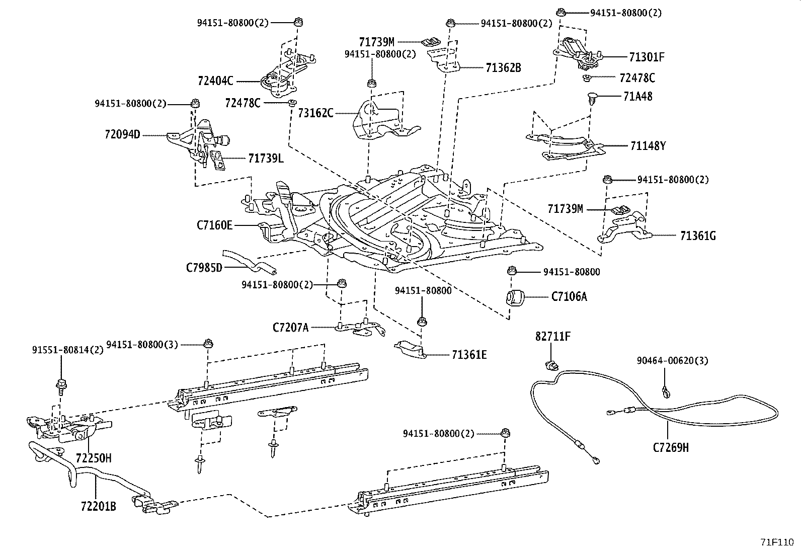 Exploded illustration 71F110