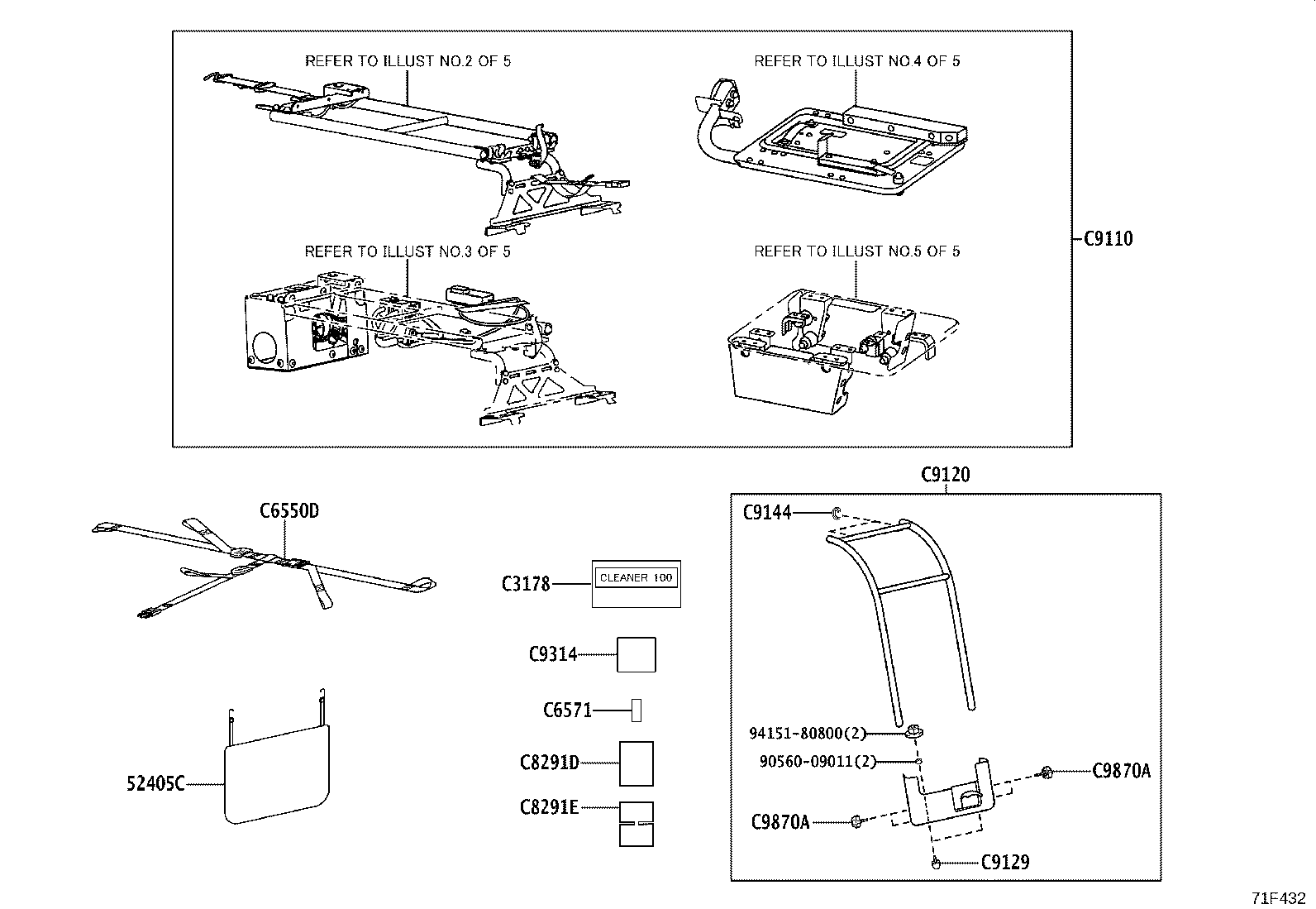 Exploded illustration 71F432