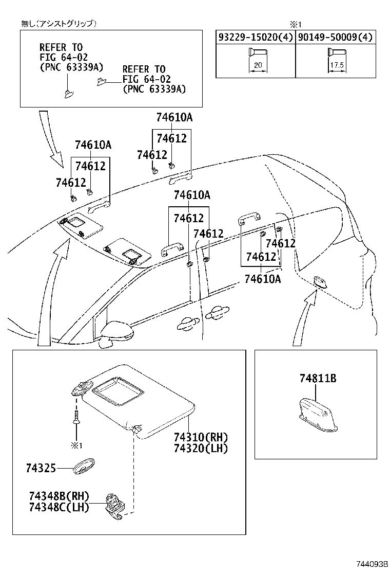 Exploded illustration 744093B
