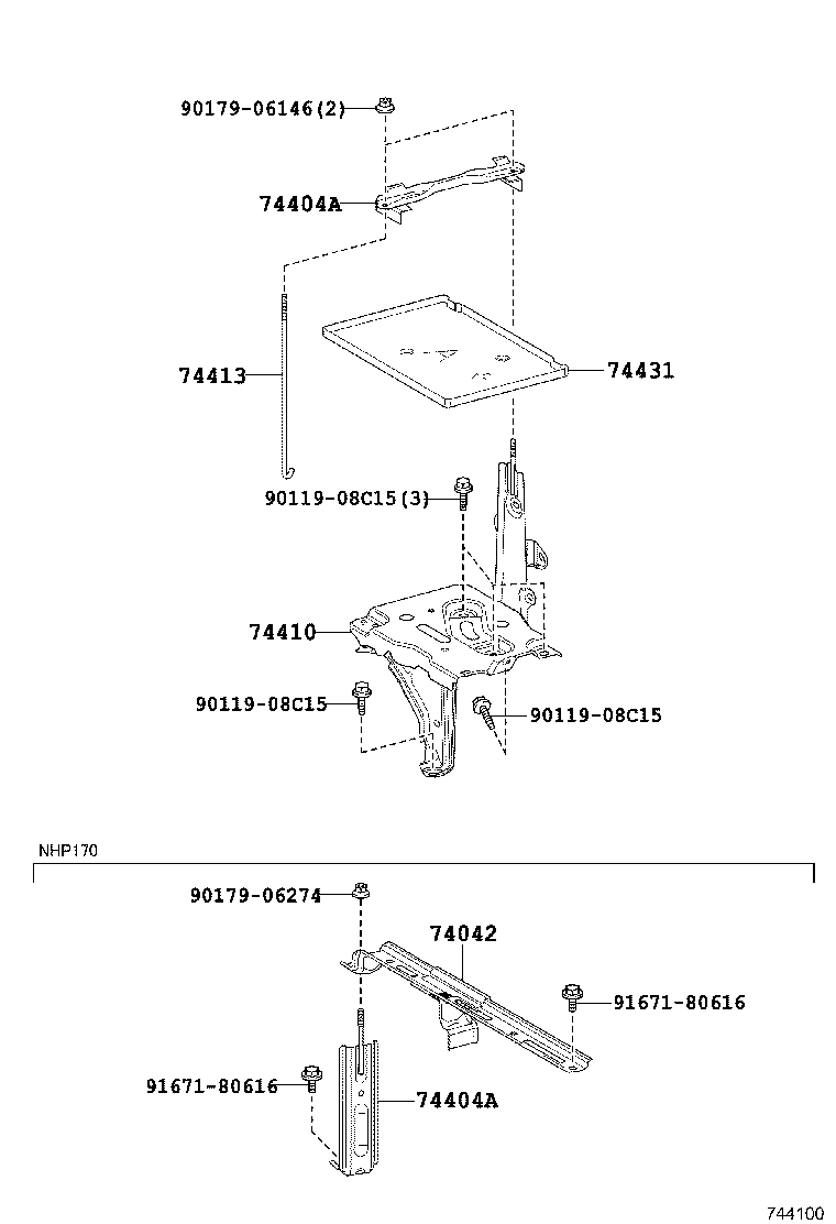Exploded illustration 744100