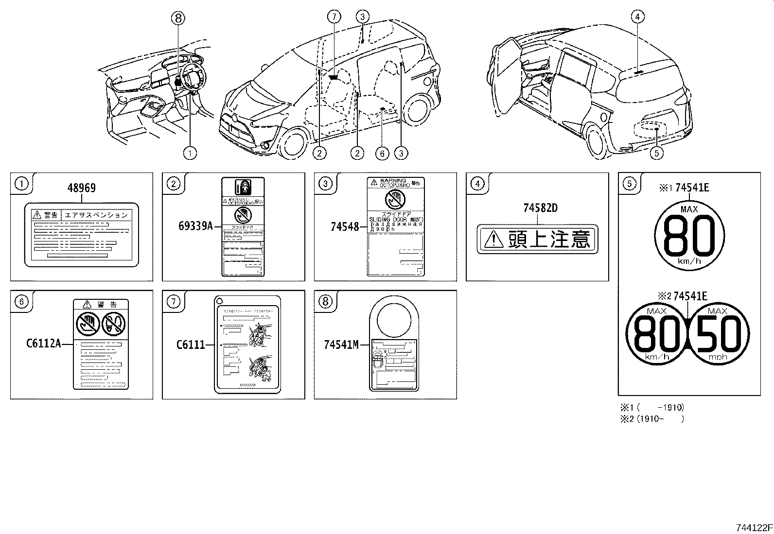 Exploded illustration 744122F
