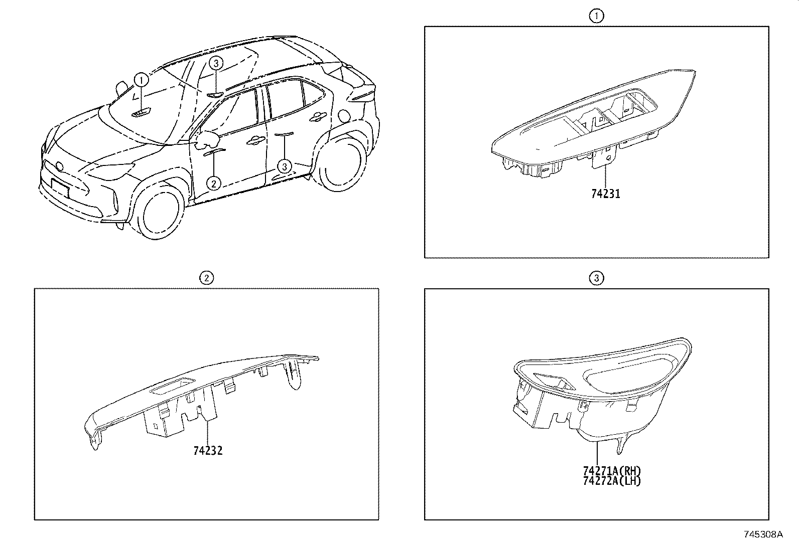 Exploded illustration 745308A